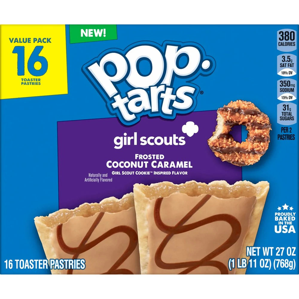 Pop-Tarts Girl Scouts Frosted Coconut Caramel - Value Pack 16