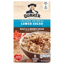 Quaker Instant Oatmeal Lower Sugar Maple & Brown Sugar