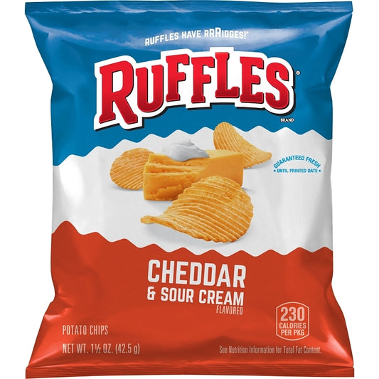 Ruffles Cheddar & Sour Cream 1 1/2 oz (BB 07 May 2024)