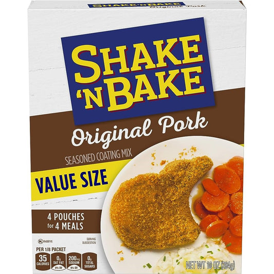 Shake 'N Bake Original Pork Value Size - 4 Pouches (BB Apr 11 2024)