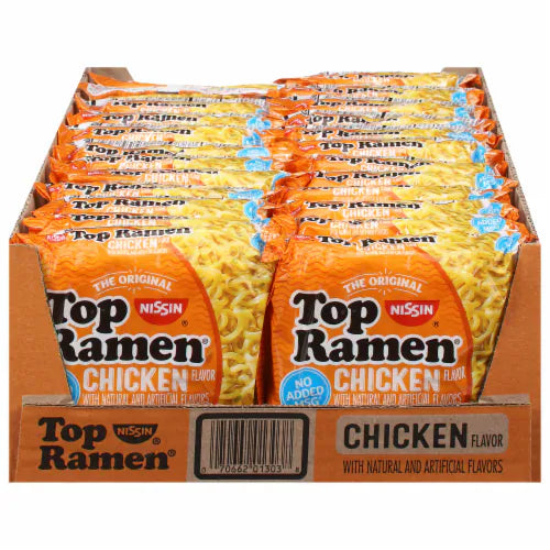 Top Ramen Noodle (Chicken) Bulk Tray - 24ct