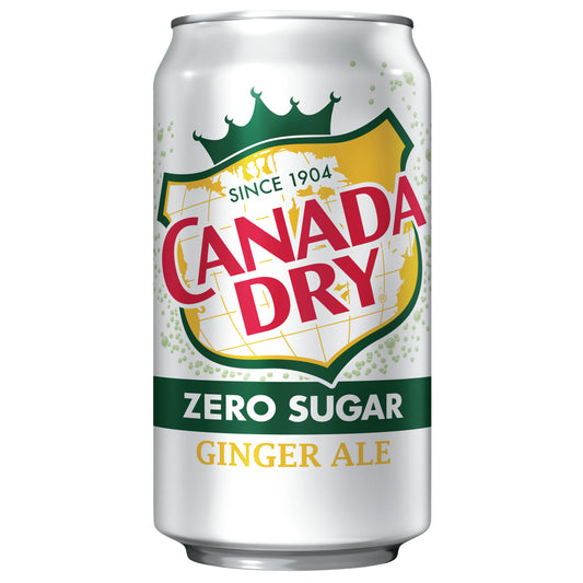 Canada Dry - ZERO SUGAR 12oz Can  *LIMIT 12 DRINKS*