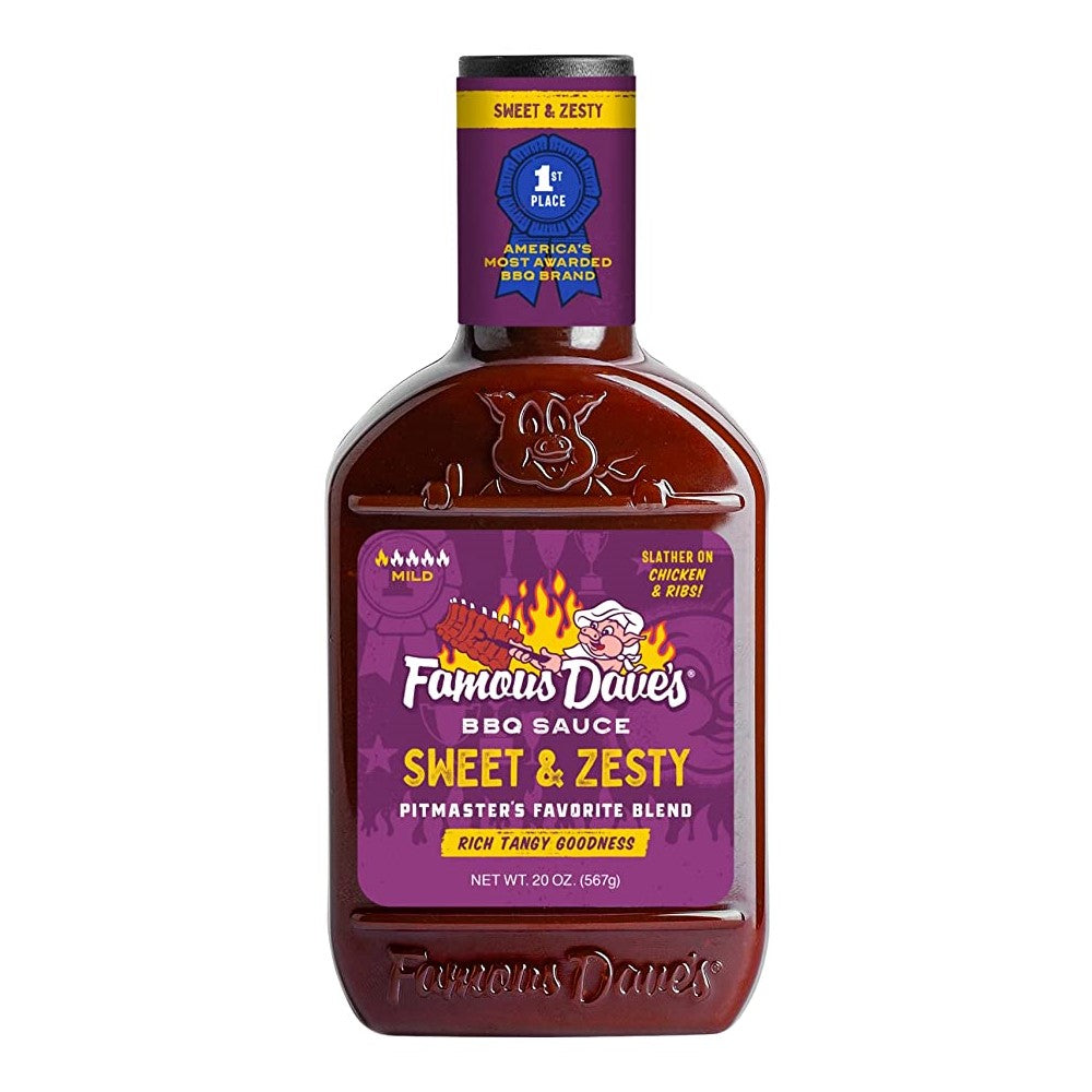 Famous Dave's BBQ Sauce - Sweet & Zesty 20oz