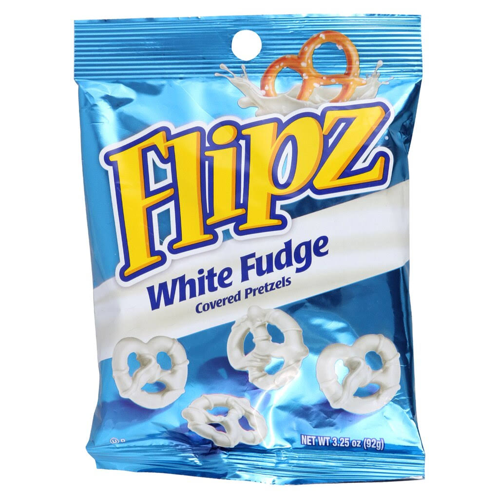 Flipz White Fudge Covered Pretzels 3.25oz