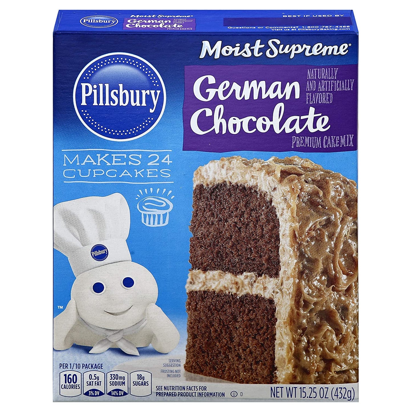 Pillsbury Moist Supreme German Chocolate Cake Mix 15.25oz