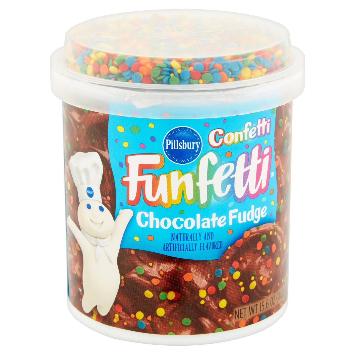 Pillsbury Confetti Funfetti Chocolate Fudge Frosting 15.6 oz