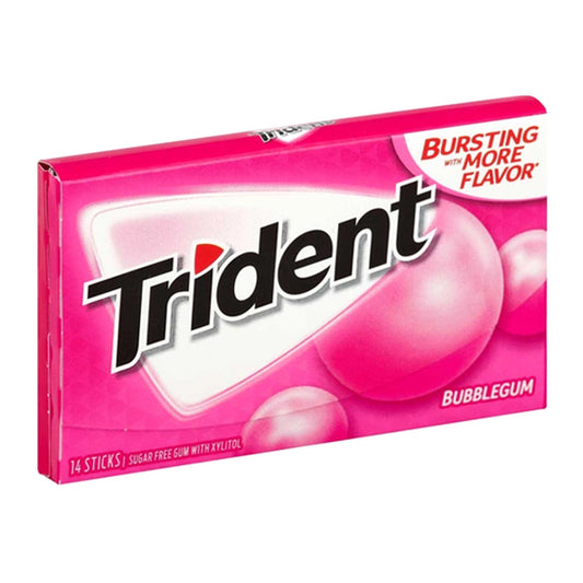 Trident Bubblegum Sugar Free Gum 14-Stick Pack