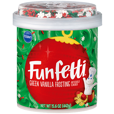 Pillsbury Funfetti Green Vanilla Frosting -15.6oz