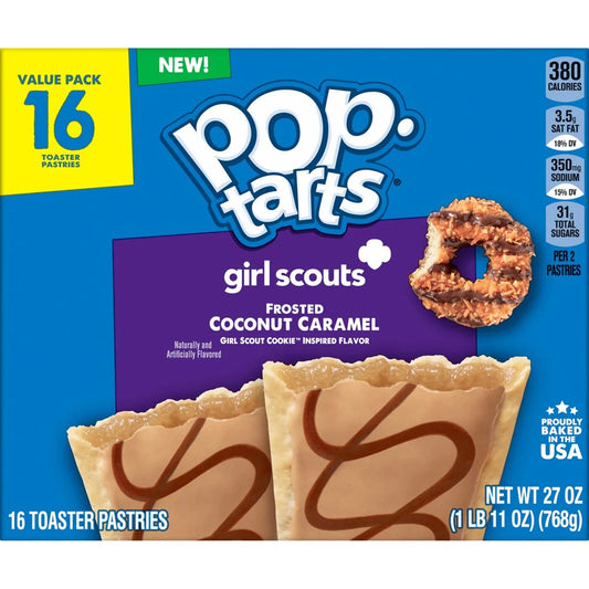 Pop-Tarts Girl Scouts Frosted Coconut Caramel - Value Pack 16