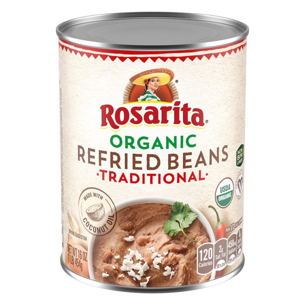 Rosarita Traditional Organic Refried Beans 16oz