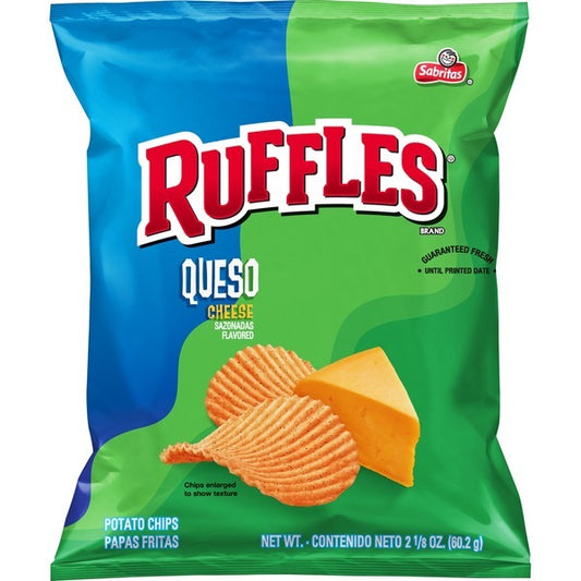Ruffles Queso Cheese Chips 2.125oz (BB 4 June 2024)