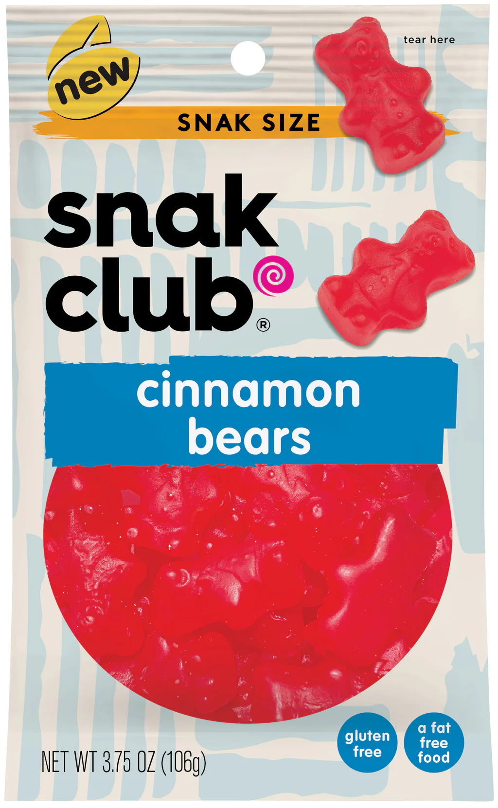 Snak Club Cinnamon Bears peg bag 3.75oz (BB 6 May 2025)