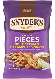 Snyder's of Hanover Pretzel Pieces -Sour cream & Caramelized onion (BB 25 JULY 2026)