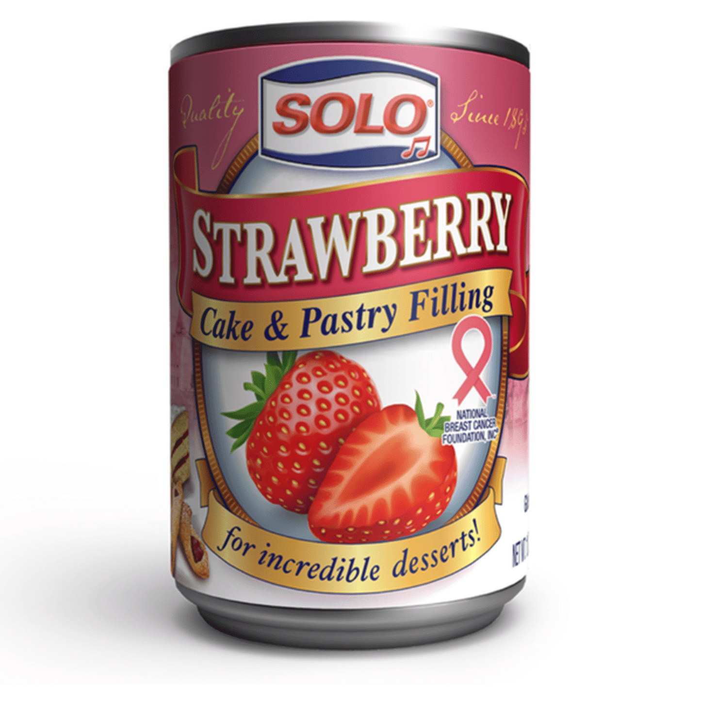 Solo Strawberry Cake & Pastry Filling 12oz (340g) - (BB: 27 Sep '26)