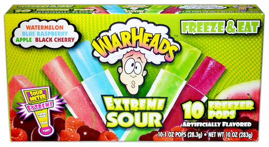 Warheads Extreme Sour Freezer Pops - 10 Pack