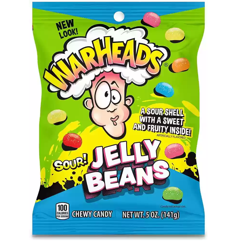 Warheads Sour Jelly Beans 5oz