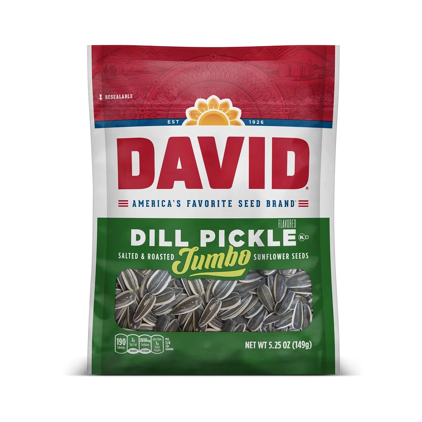 David Sunflower Seeds Dill Pickle 5-5.25oz