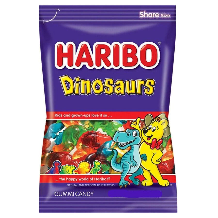 Haribo Dinosaurs 4oz Peg Bag