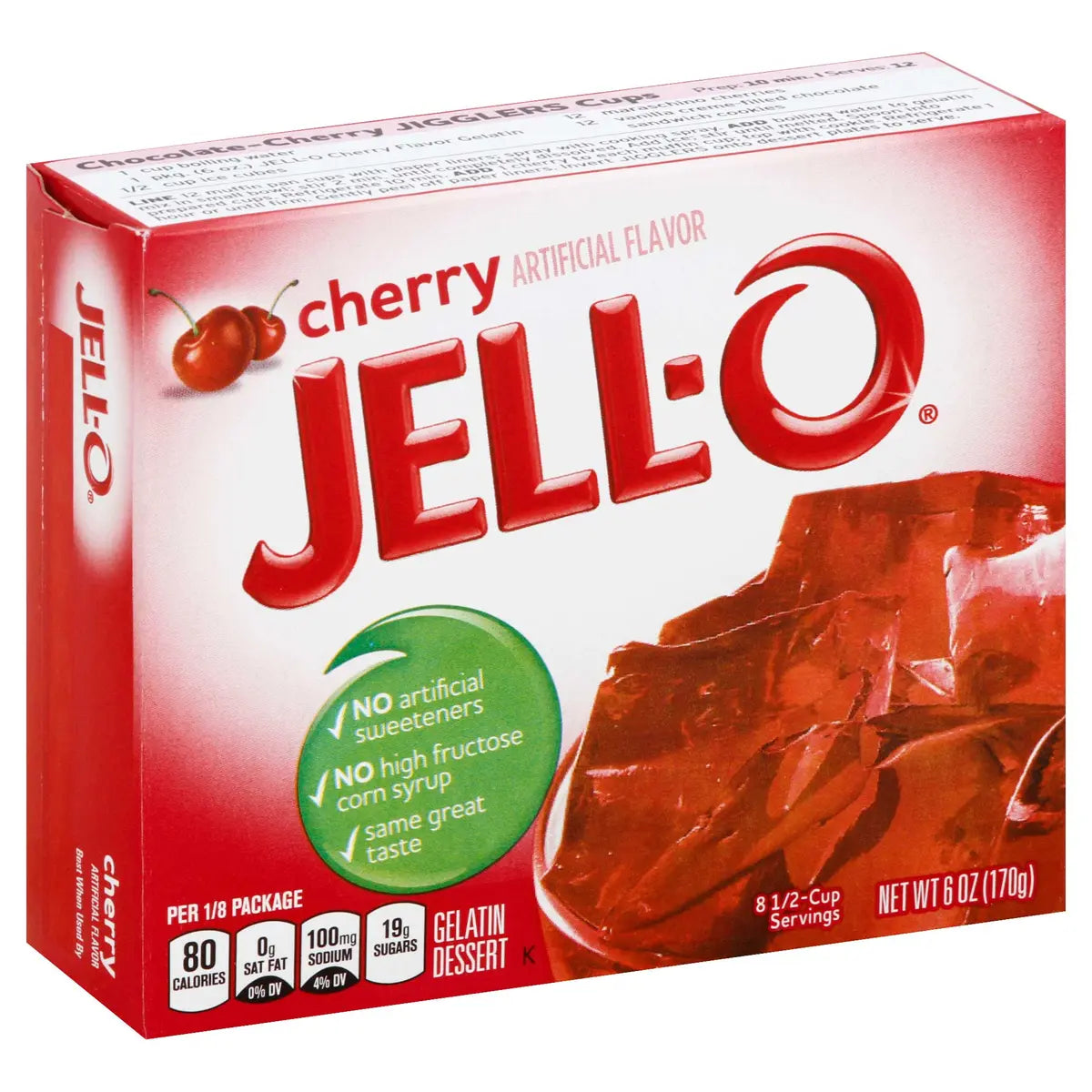 Jell-O Gelatin - Cherry 6oz (Large)