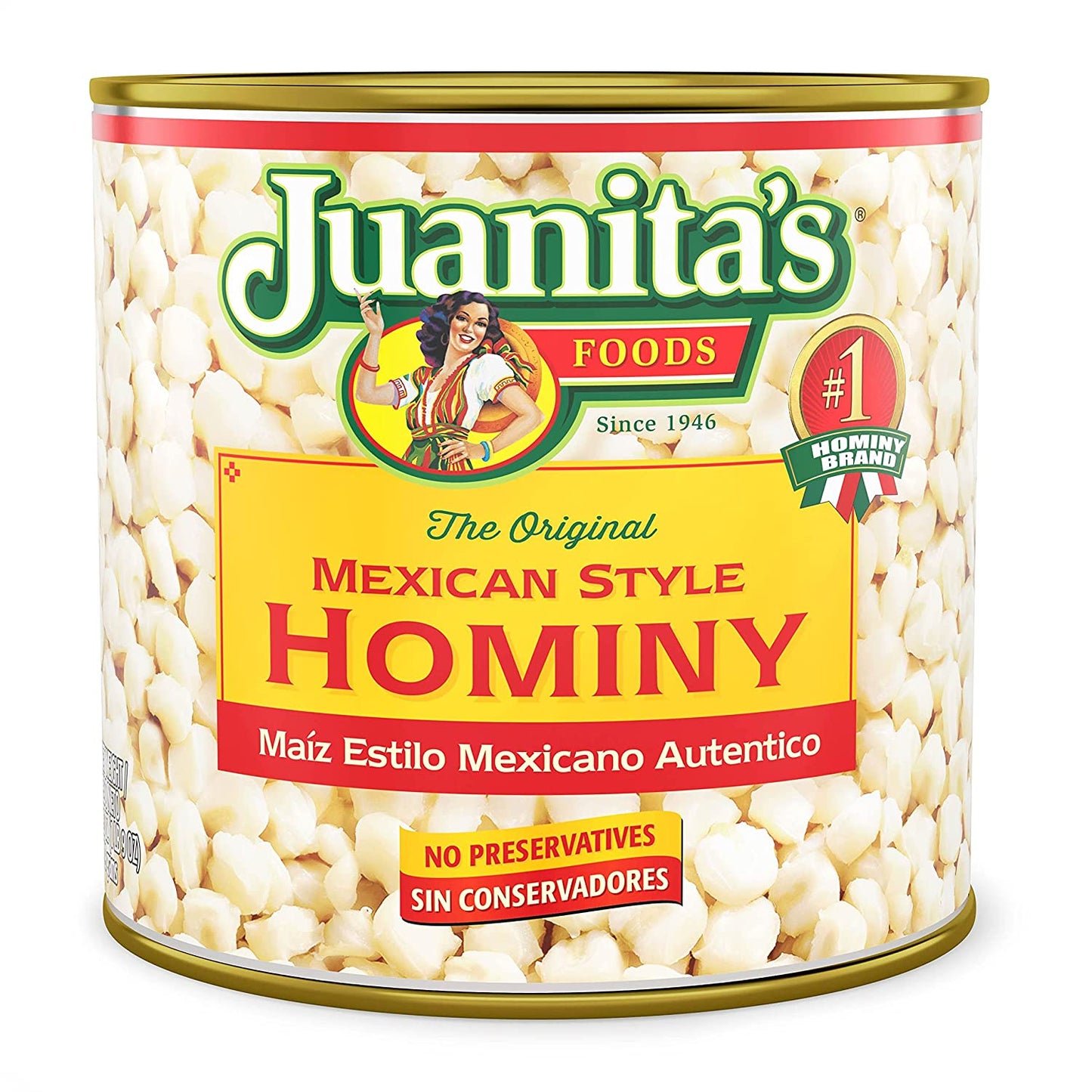 Juanita's Hominy Mexican Style Maiz Estilo Mexicano 25oz