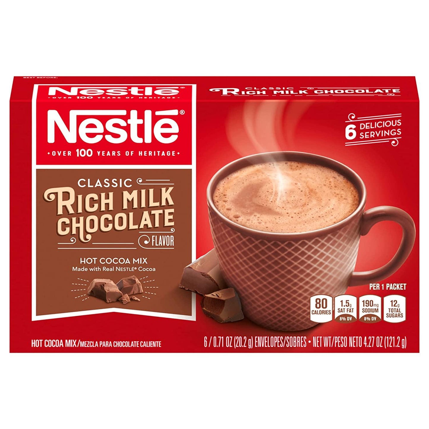 Nestle Rich Milk Chocolate Hot Cocoa Mix (6 sachets)