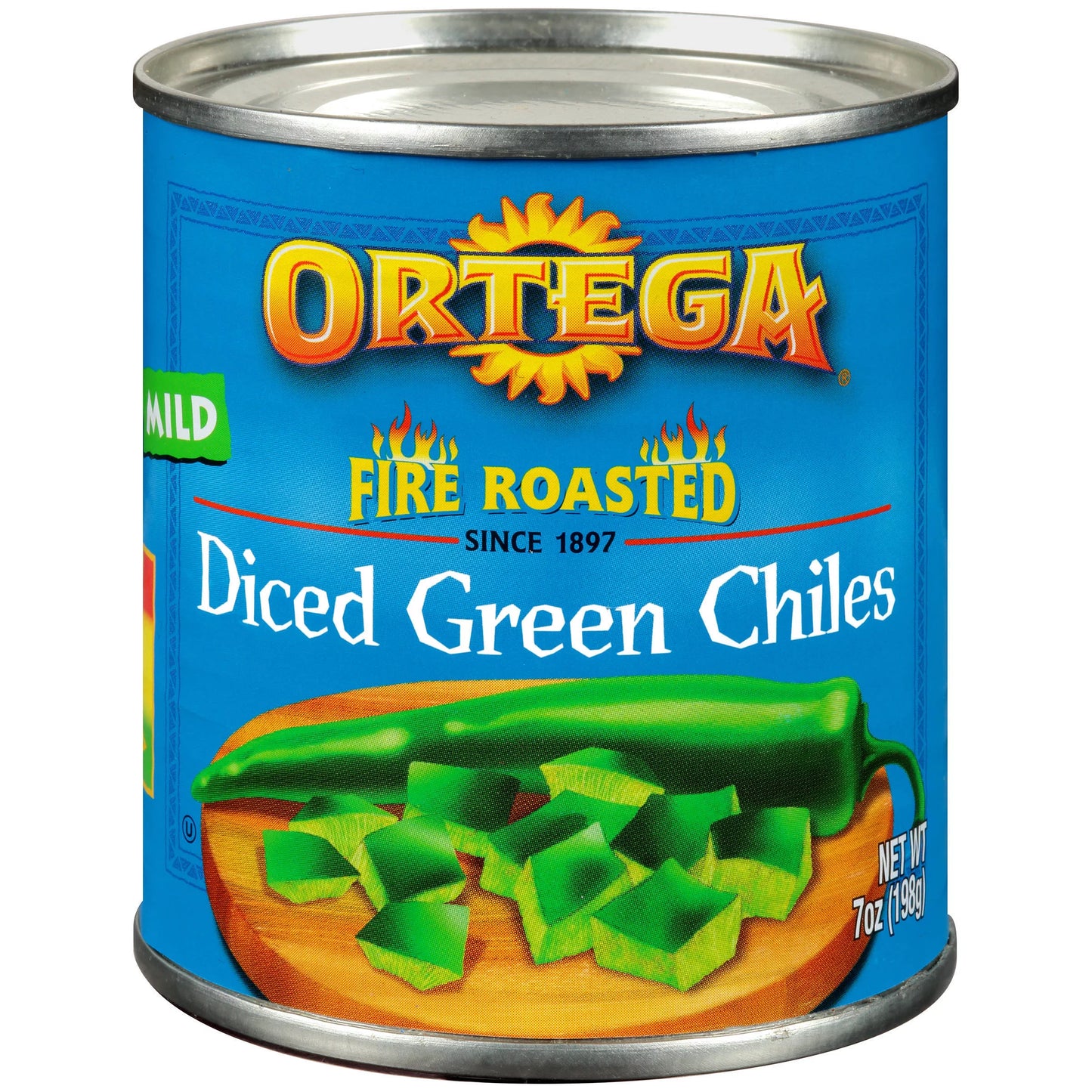 Ortega Diced Green Chiles - Mild 7oz (Large) Best Before March 1 2024