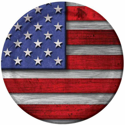 Patriotic Steel Disposable Plates 8ct