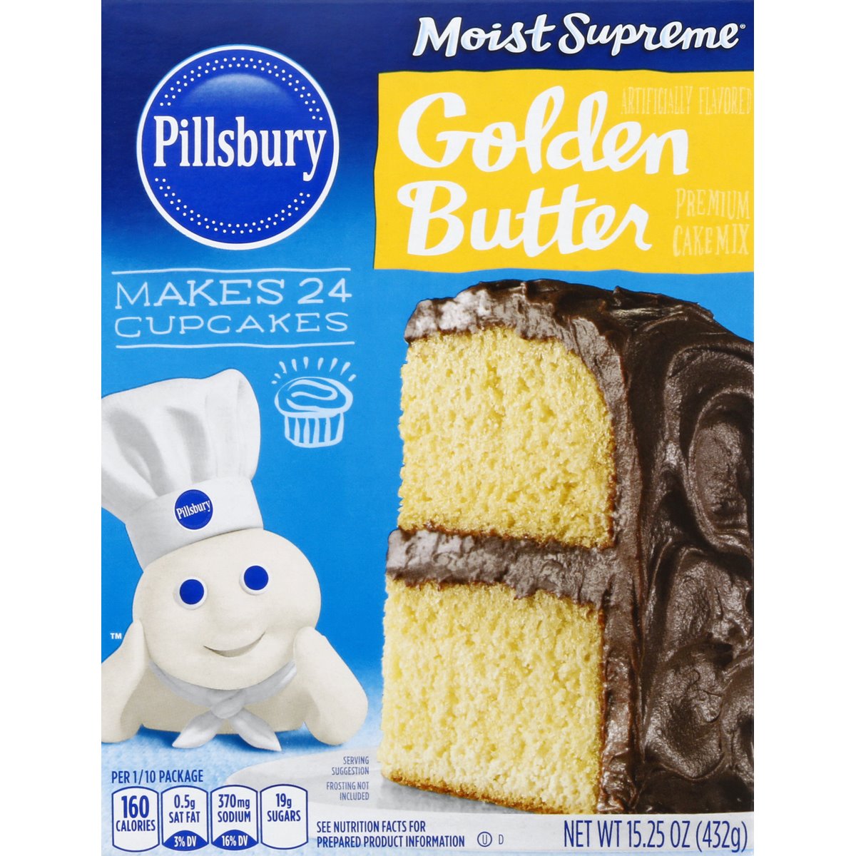 Pillsbury Moist Supreme Golden Butter Cake Mix 15.25oz (BB 9 May 2023)