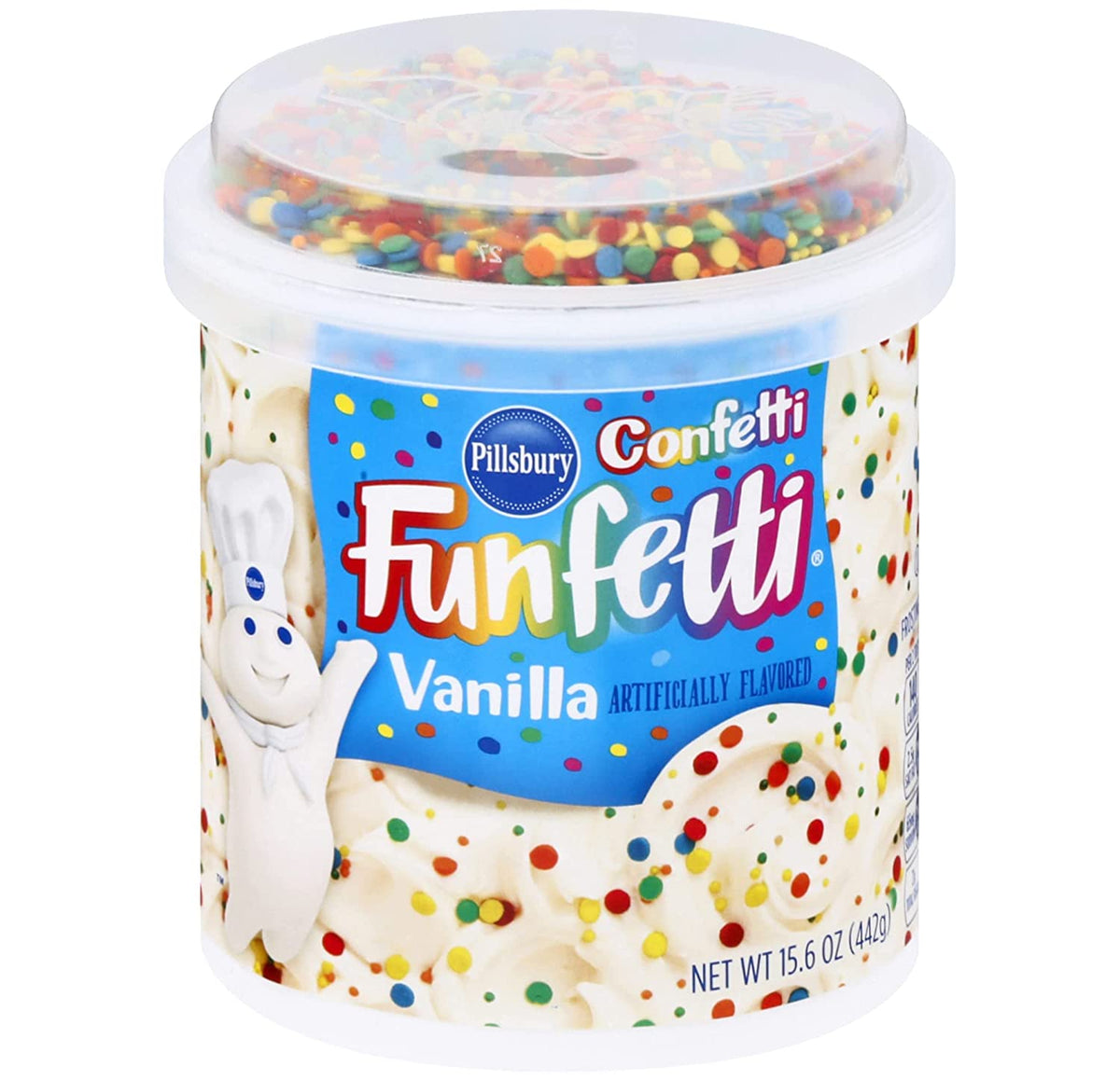 Funretti Pillsbury Funfetti Vanilla Frosting Confetti โ Martha's Backyard