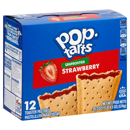 Pop-Tarts Strawberry (Unfrosted) 12 Pack