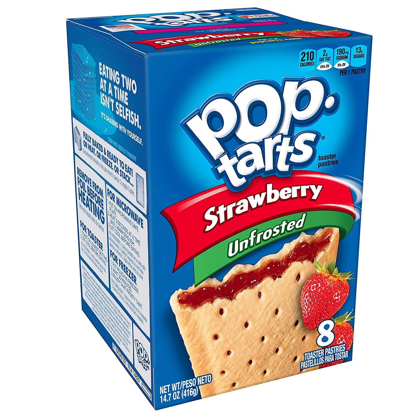 Pop-Tarts Strawberry (Unfrosted) 8 Pack