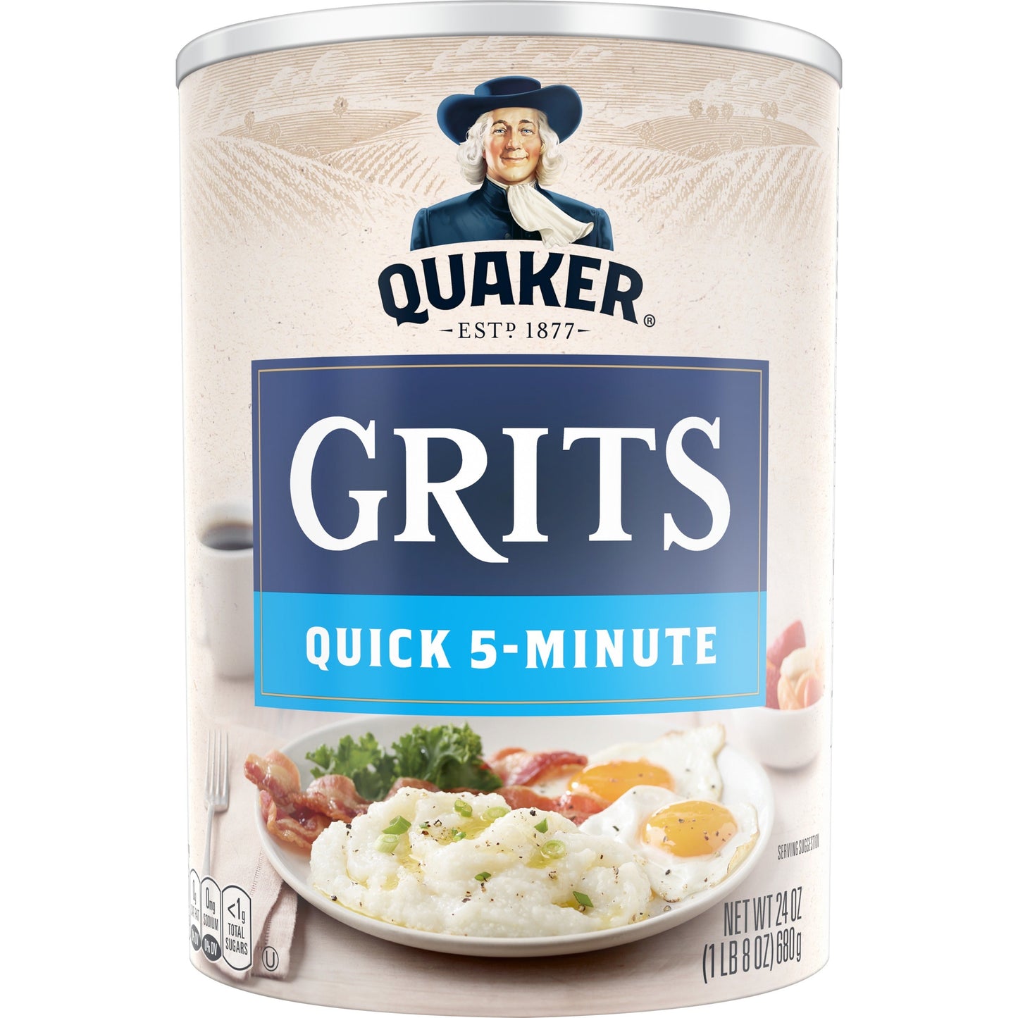 Quaker Grits Quick Five Minutes 24oz (BB 26 Oct 2026)