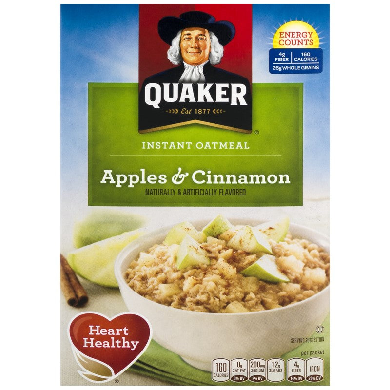 Quaker Oatmeal Singles - Apples & Cinnamon 5 Sachets