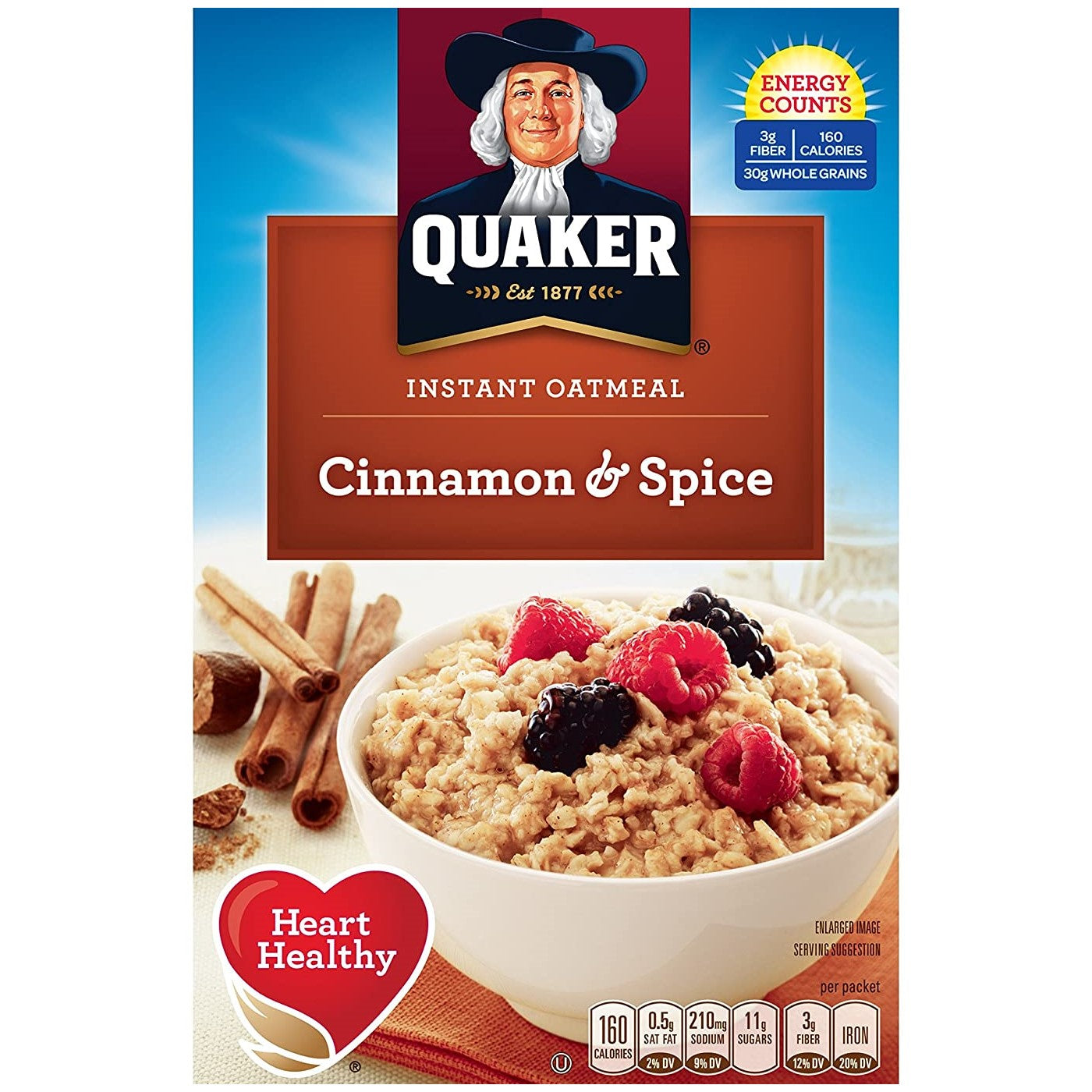 Quaker Oatmeal Singles - Cinnamon & Spice 5 Sachets