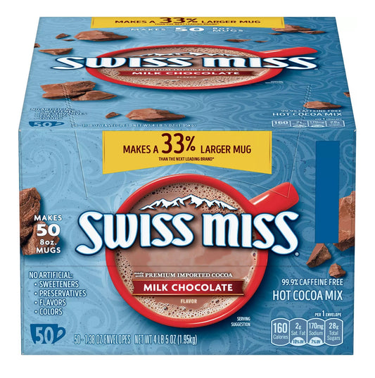 Swiss Miss Milk Chocolate Bulk Box - 50 Sachets