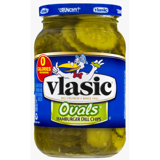 Vlasic Ovals Hamburger Dill Chips 24oz