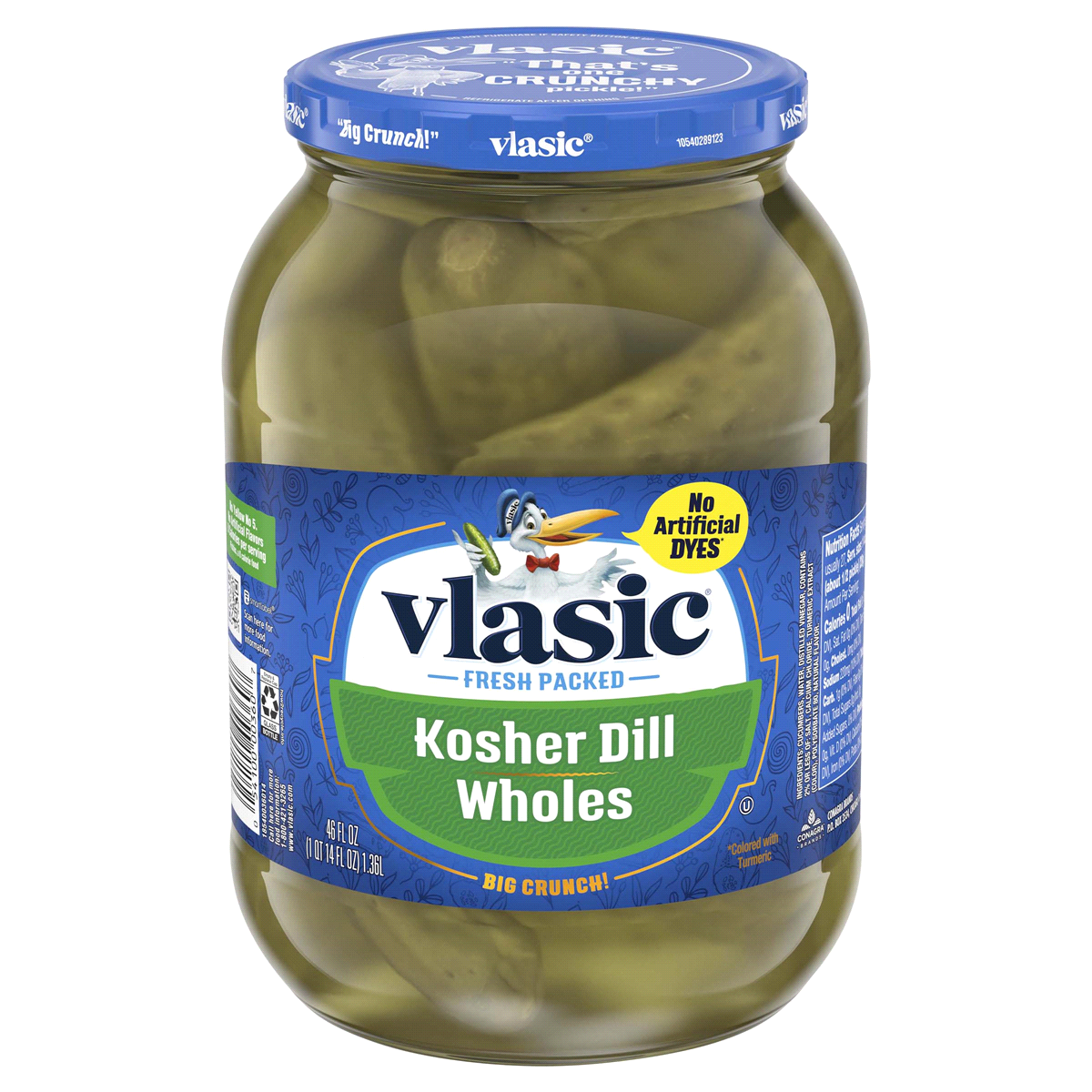 Vlasic Kosher Dill Whole Pickles 46oz *Limit 2*