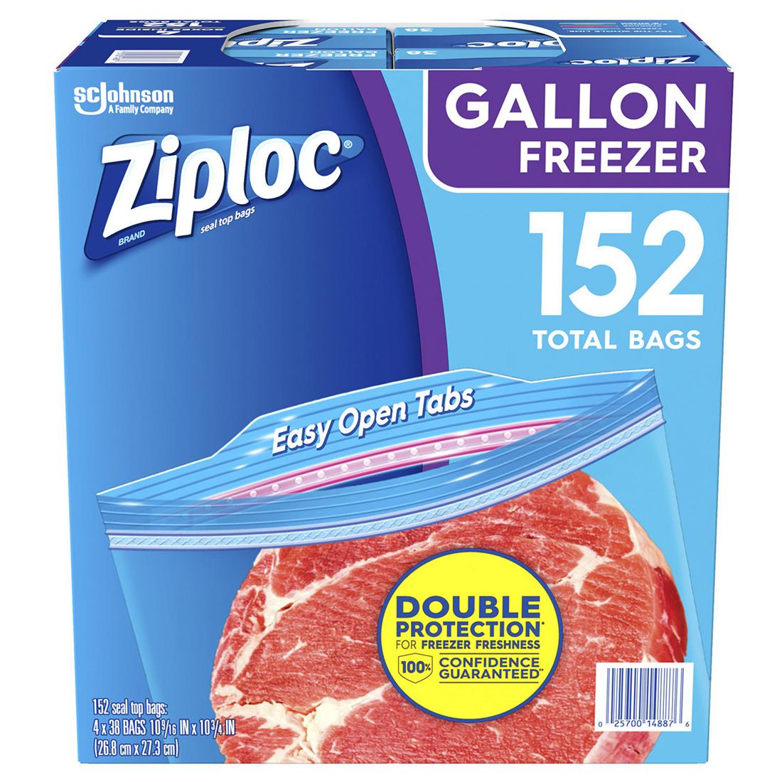 Ziploc Gallon Freezer 4 pack - 152 bags